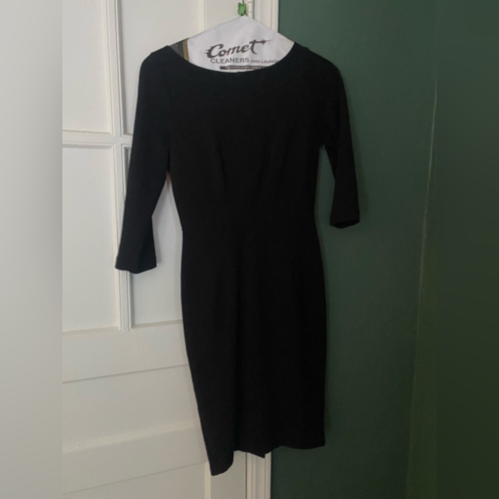 Boden black textured Aurelia ottoman pencil dress